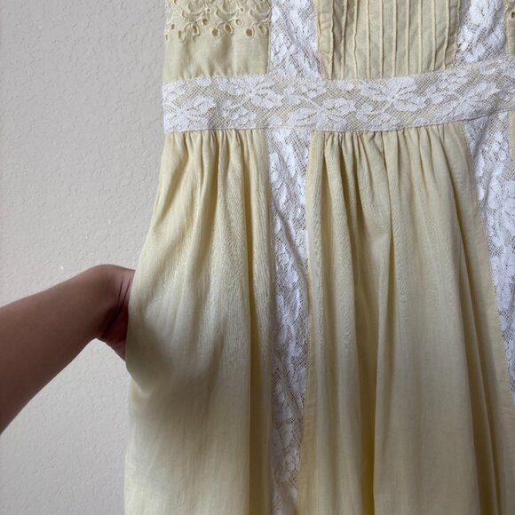 Love Shack Fancy Ayala Lace Eyelet Trim Cottagecore Midi Spring Summer Dress - Picture 9 of 16